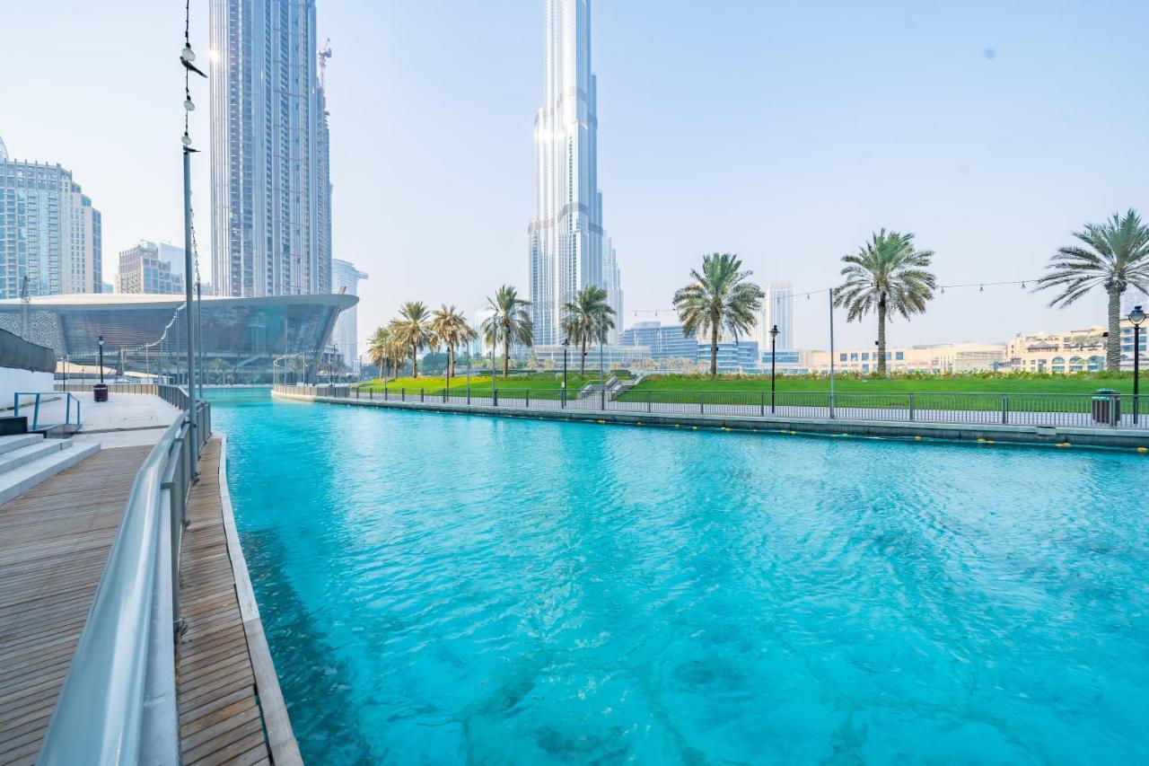 Stylish Apartment With Partial Burj Khalifa View Dubai Exteriör bild